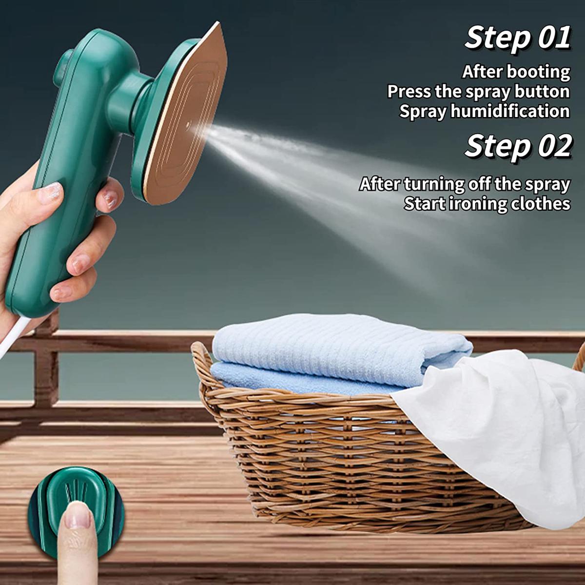 Portable Mini Steam Iron – 2-in-1 Wet & Dry Iron