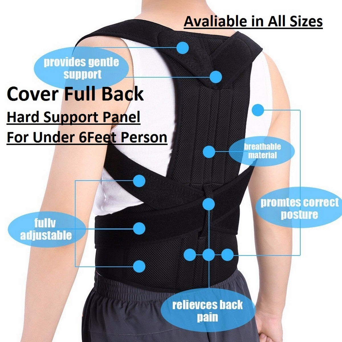 Adjustable Posture Corrector Belt | Back & Shoulder Support