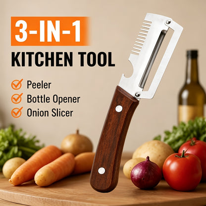 3-in-1 Vegetable Cutter, Slicer & Peeler | Multi-Function Kitchen Tool