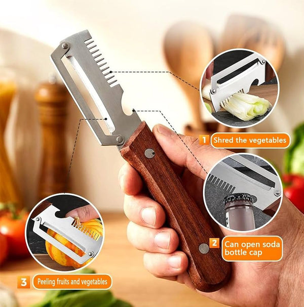 3-in-1 Vegetable Cutter, Slicer & Peeler | Multi-Function Kitchen Tool